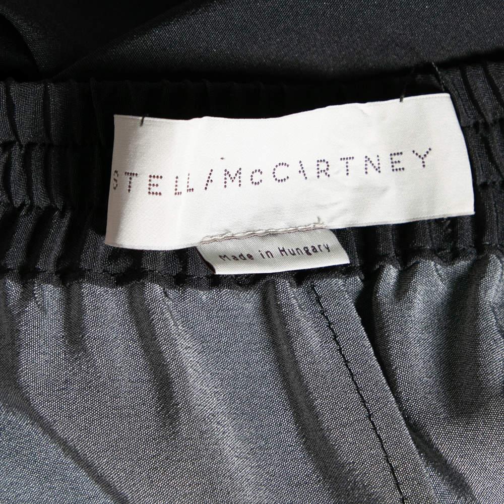 Women's Stella McCartney Black Tie-Dye Printed Silk Pants M For Sale