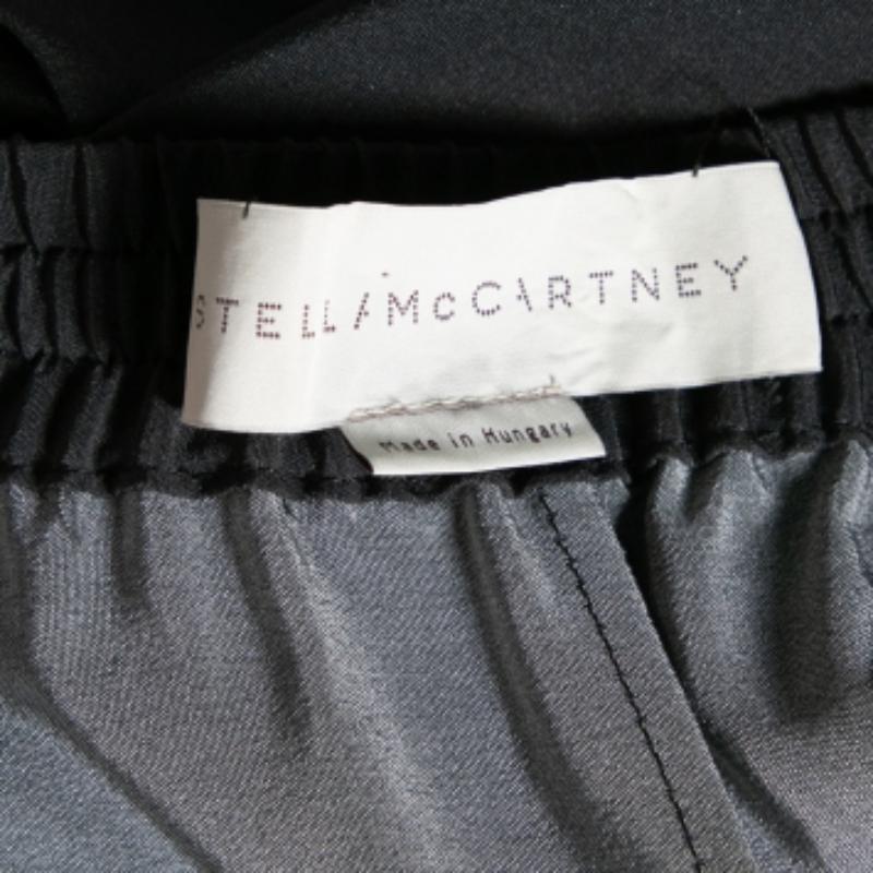 Stella McCartney Black Tie-Dye Printed Silk Pants M For Sale 1