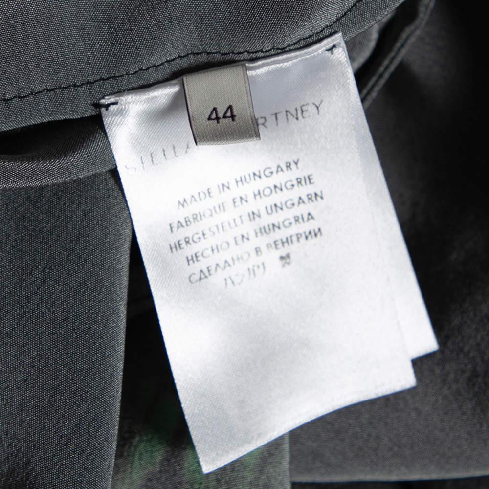 Stella McCartney Black Tie-Dye Printed Silk Pants M For Sale 2