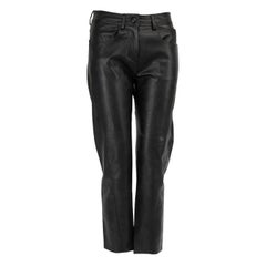 Stella McCartney Black Vegan Leather Trousers Size XXXS Stella McCartney Black Vegan Leather Trousers Size XXXS