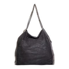 Stella McCartney Schwarze Falabella-Tasche aus Vegan-Wildleder Medium