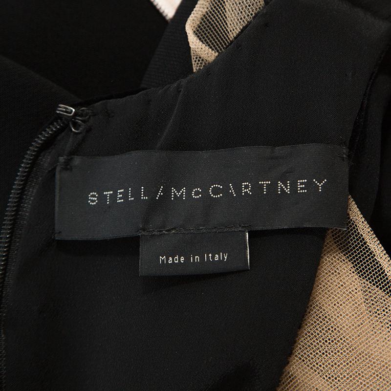 Women's Stella McCartney Black Velvet Belted Saskia Stretch-Cady Gown M