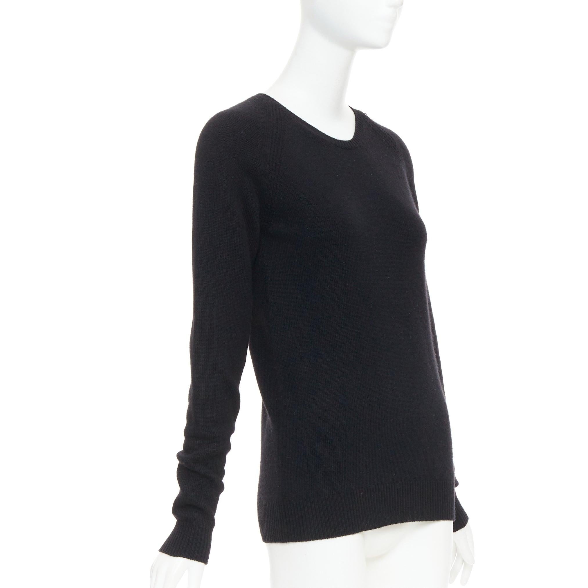 STELLA MCCARTNEY schwarzer Raglan-Pullover aus Schurwolle und Kaschmir IT34 XXS (Schwarz) im Angebot