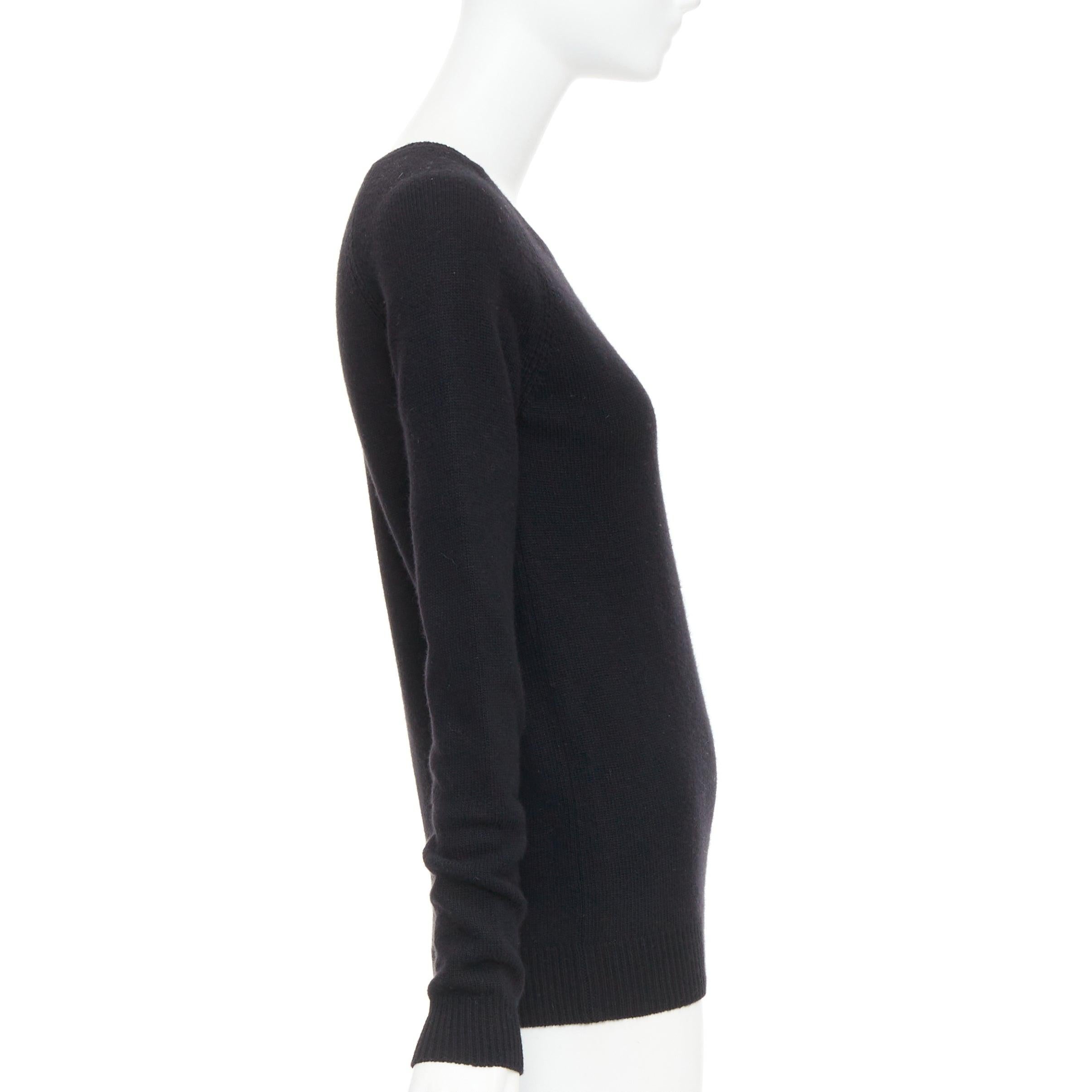 STELLA MCCARTNEY schwarzer Raglan-Pullover aus Schurwolle und Kaschmir IT34 XXS im Zustand „Gut“ im Angebot in Hong Kong, NT