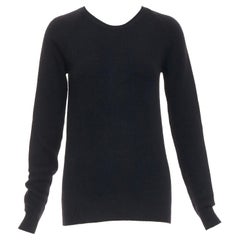 STELLA MCCARTNEY jersey raglán negro lana virgen cachemira IT34 XXS