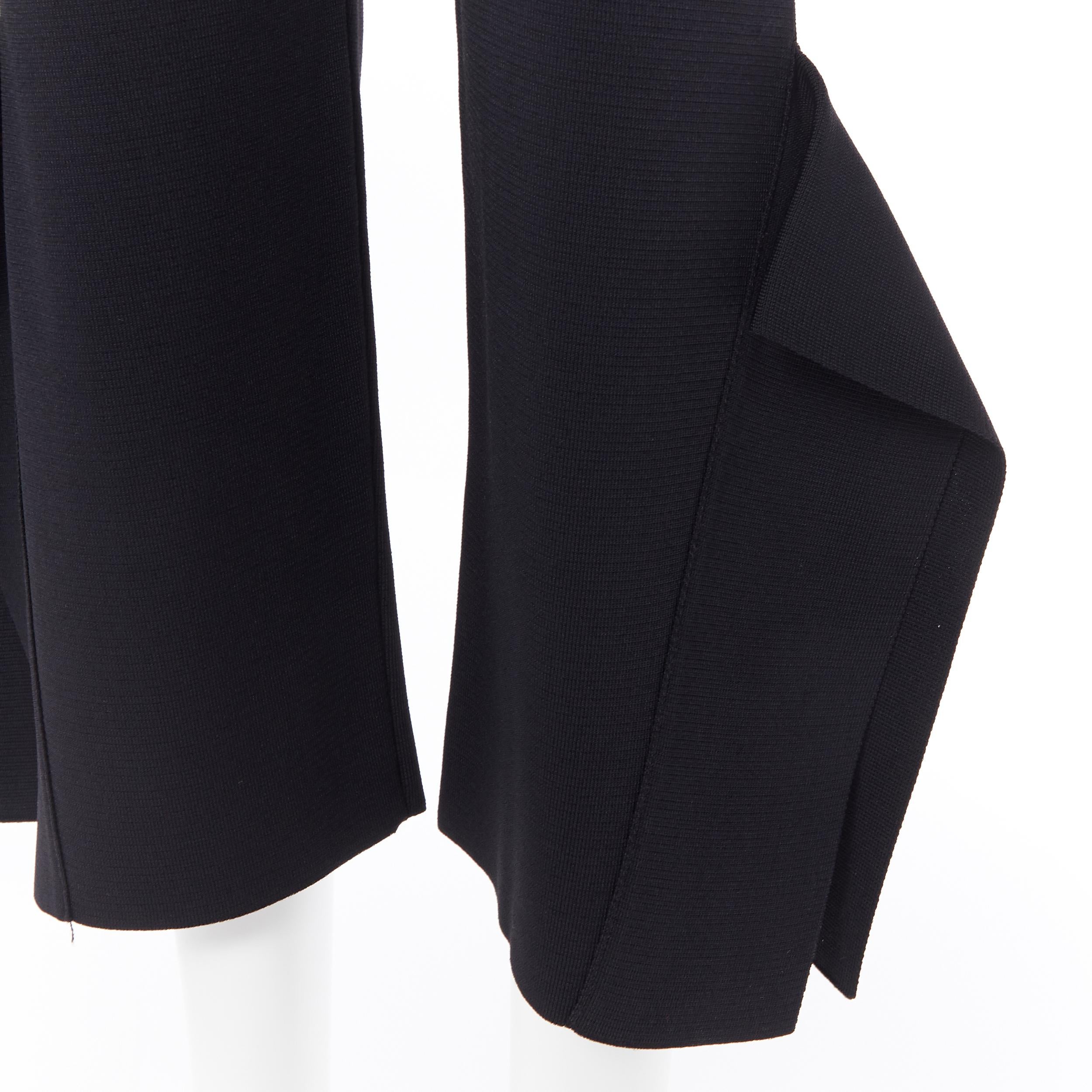 STELLA MCCARTNEY black viscose blend panel flared hem stretch cropped pants FR34
Brand: Stella Mccartney
Designer: Stella Mccartney
Model Name / Style: Stretch pants
Material: Viscose blend
Color: Black
Pattern: Solid
Closure: Pull on
Extra Detail: