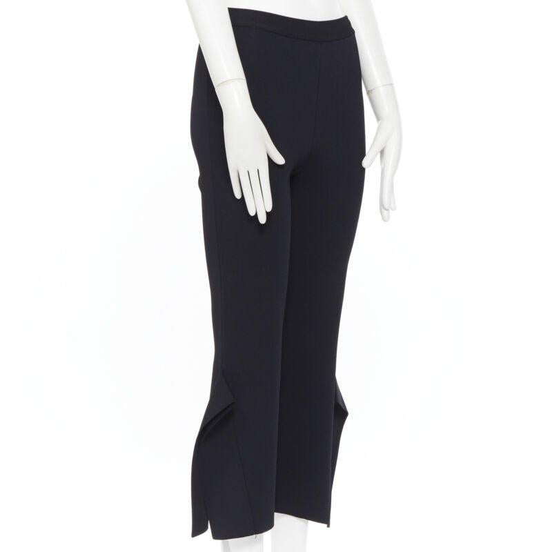 STELLA MCCARTNEY pantaloni neri in misto viscosa con orlo svasato ed elasticizzati FR34 In condizioni ottime in vendita a Hong Kong, NT