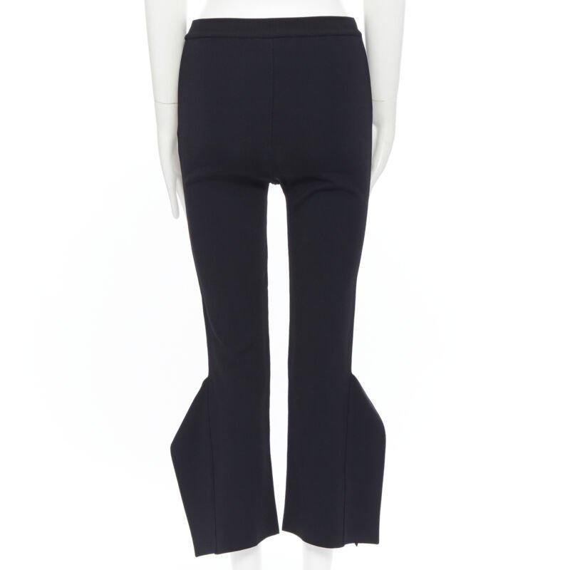STELLA MCCARTNEY pantaloni neri in misto viscosa con orlo svasato ed elasticizzati FR34 in vendita 1