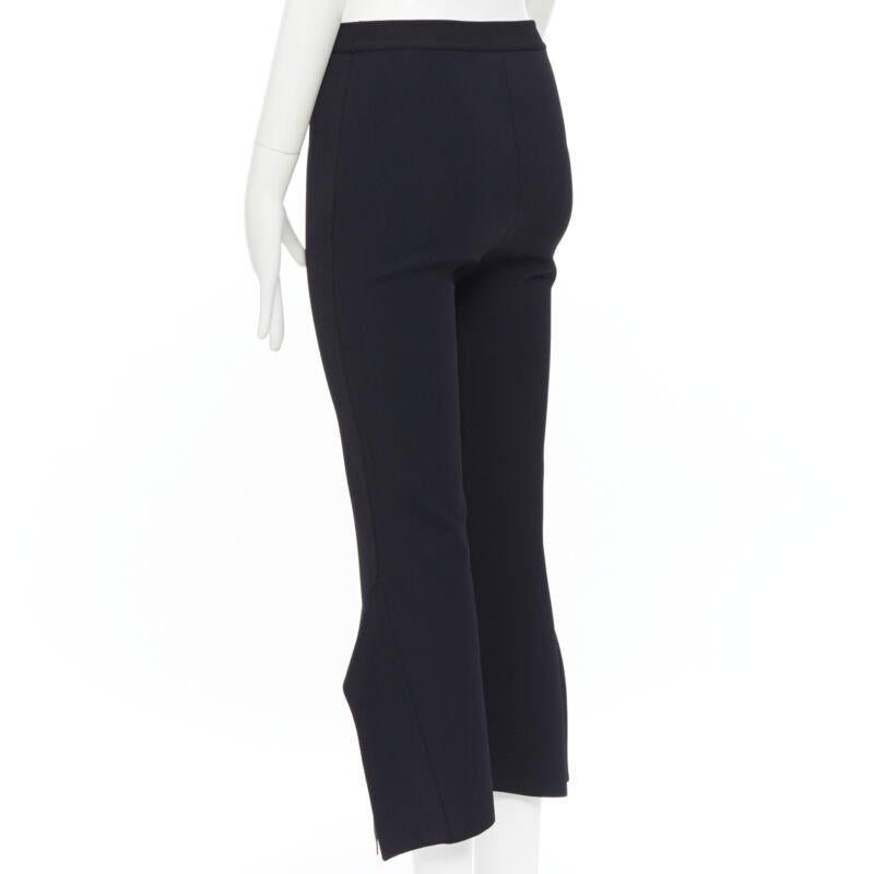 STELLA MCCARTNEY pantaloni neri in misto viscosa con orlo svasato ed elasticizzati FR34 in vendita 2