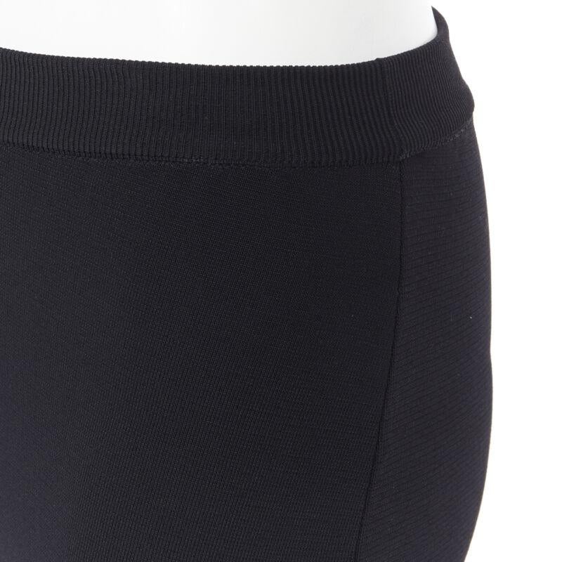 STELLA MCCARTNEY pantaloni neri in misto viscosa con orlo svasato ed elasticizzati FR34 in vendita 3