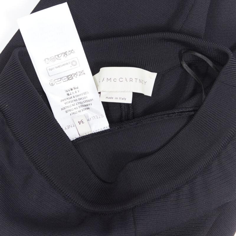 STELLA MCCARTNEY pantaloni neri in misto viscosa con orlo svasato ed elasticizzati FR34 in vendita 4