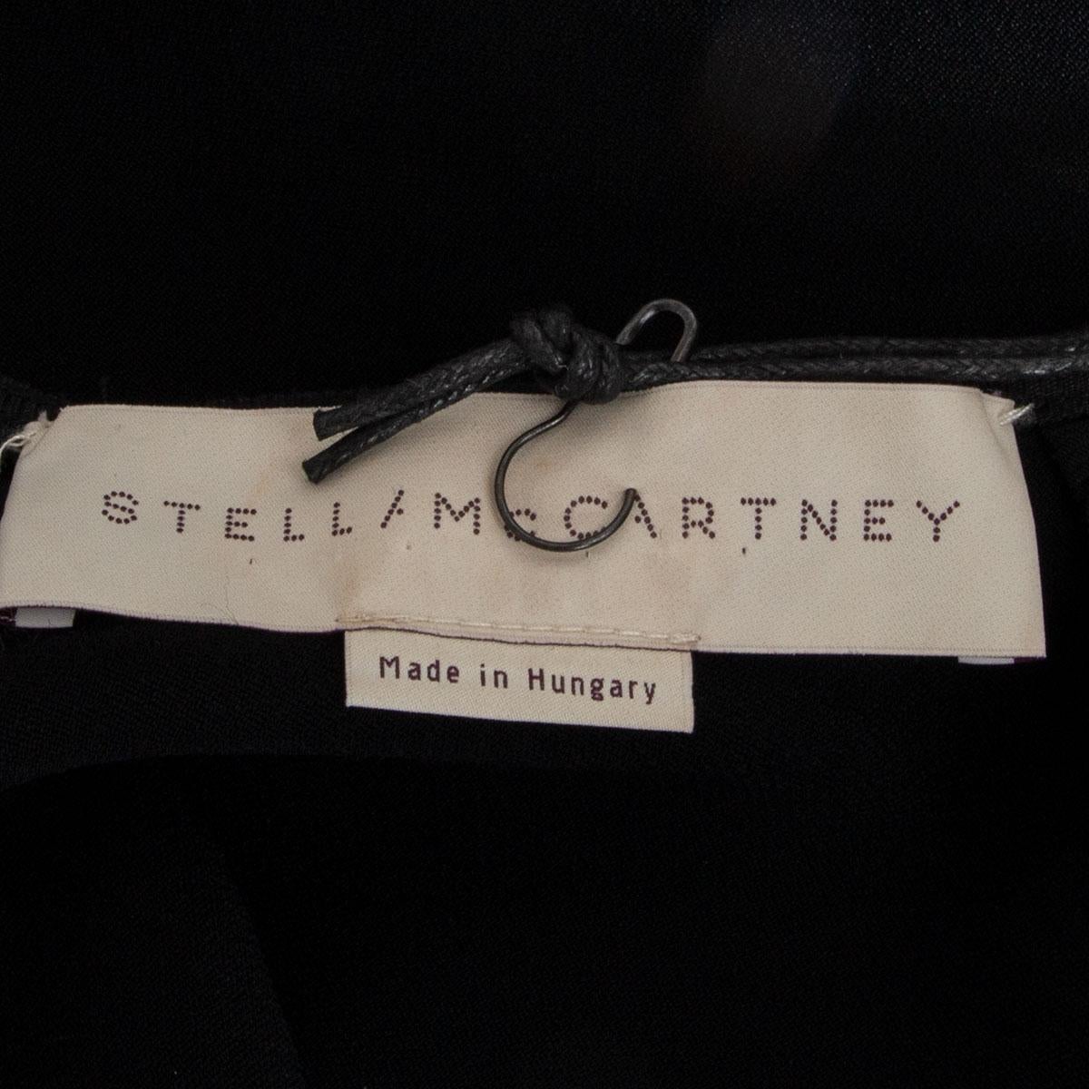 STELLA MCCARTNEY black viscose Long Sleeve POCKET Blouse Shirt 38 XS In Excellent Condition For Sale In Zürich, CH