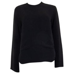 STELLA MCCARTNEY schwarzes langärmeliges Viskosehemd mit POCKET-Bluse, 38 XS