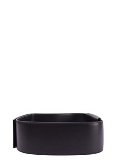 Stella McCartney - Ceinture large en cuir végétal noir