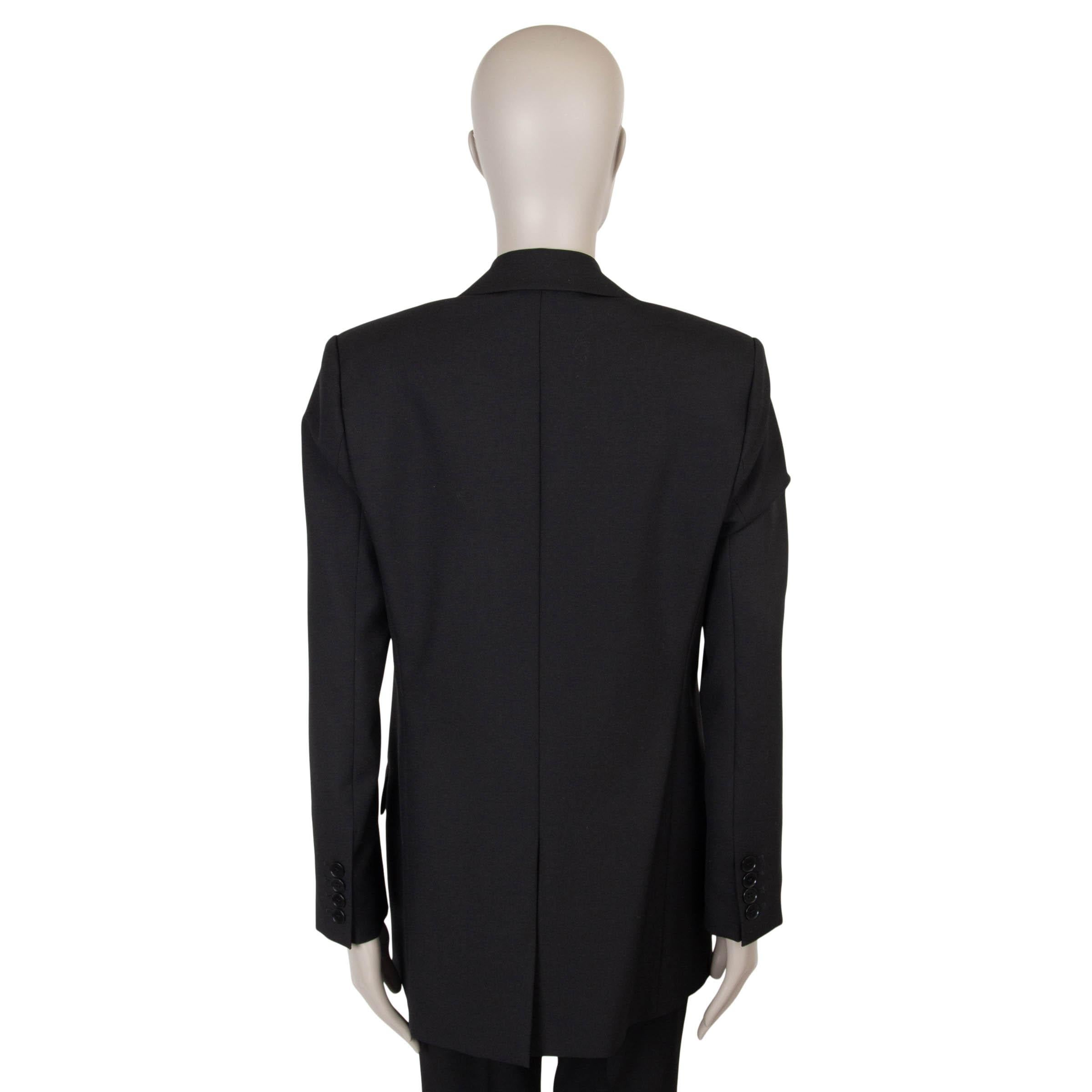 Black STELLA MCCARTNEY black wool 2024 OVERSIZED Blazer Jacket 42 M For Sale