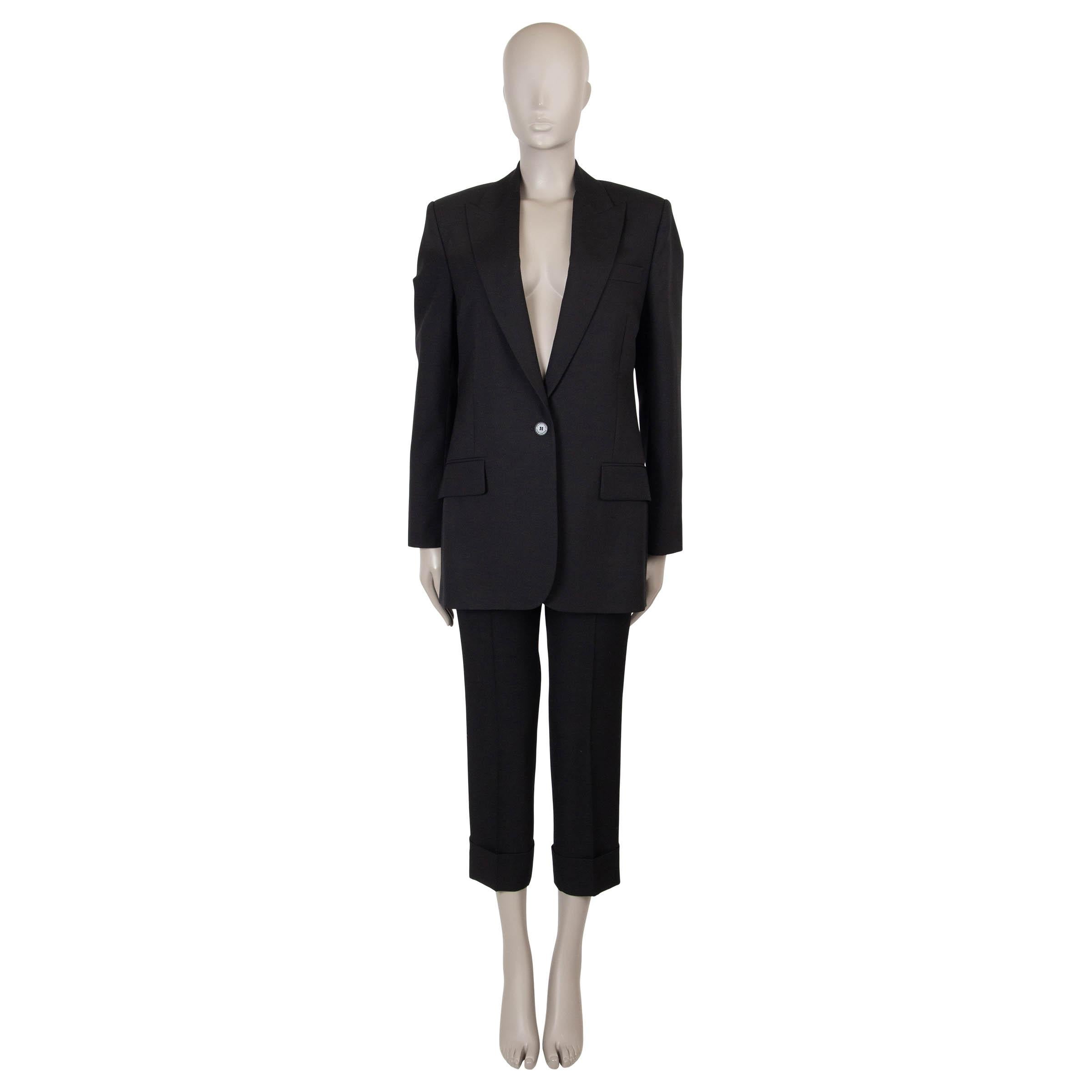 STELLA MCCARTNEY black wool 2024 OVERSIZED Blazer Jacket 42 M In Excellent Condition For Sale In Zürich, CH