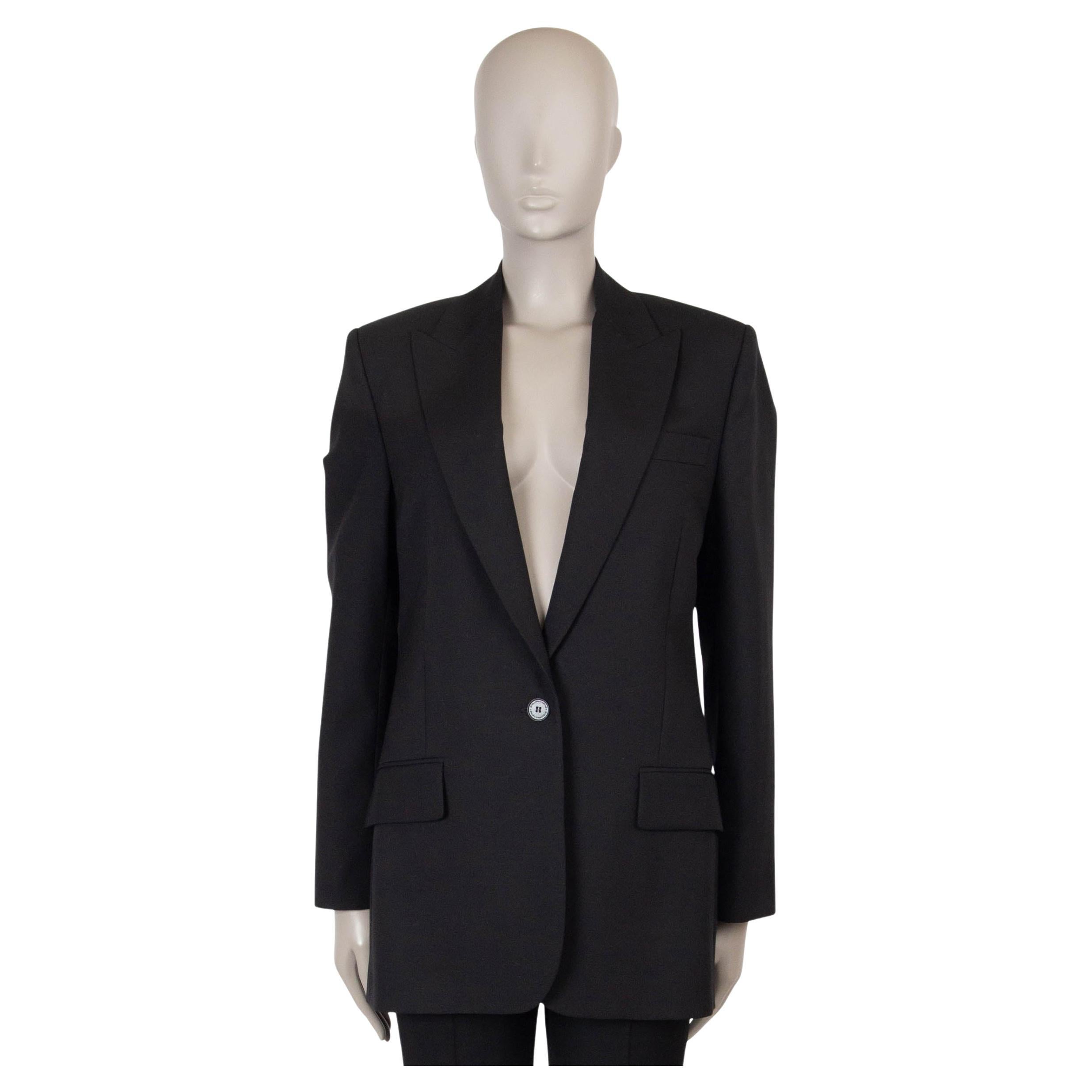 STELLA MCCARTNEY black wool 2024 OVERSIZED Blazer Jacket 42 M For Sale