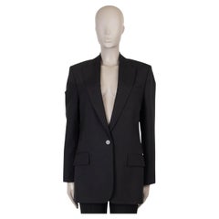 STELLA MCCARTNEY Veste blazer surdimensionnée en laine noire 2024 42 M