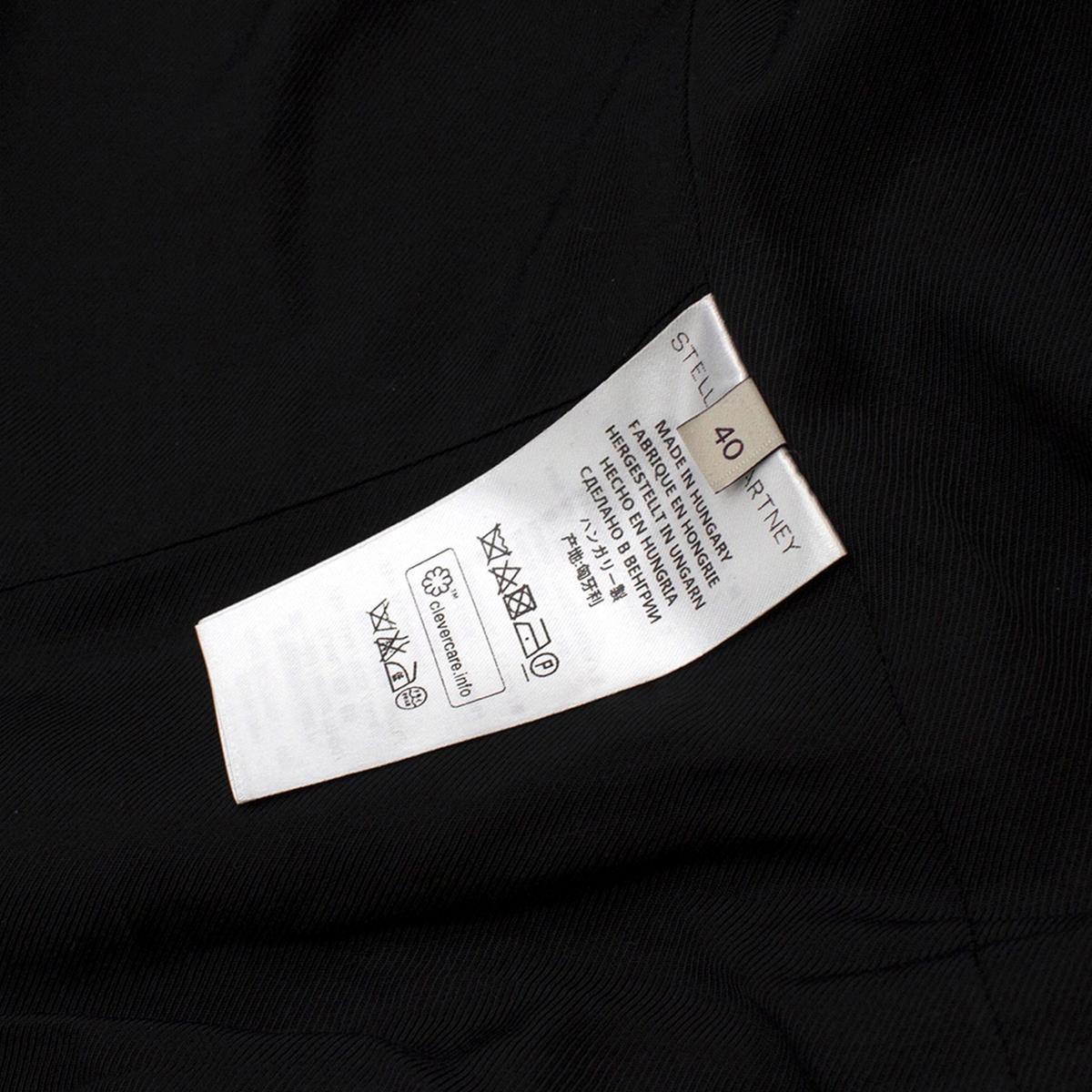 Stella McCartney Black Wool-blend Asymmetric Jacket IT 40 For Sale 3