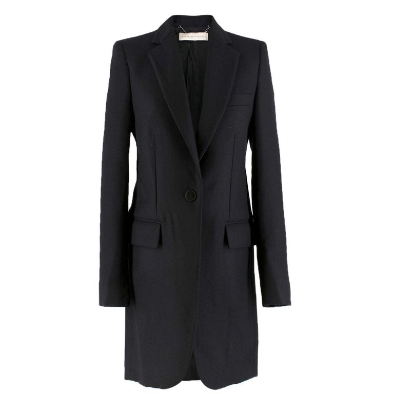 Stella McCartney Black Wool Coat US 2 For Sale at 1stdibs