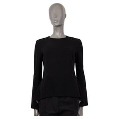 STELLA MCCARTNEY black wool FLARED Blouse Shirt 40 S