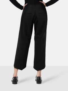 Stella McCartney Black Wool Flared Cropped Trousers Size M