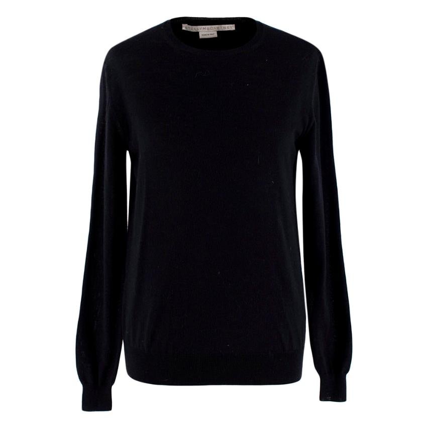 Stella McCartney Black Wool Knit Sweater - Size US 0-2  For Sale