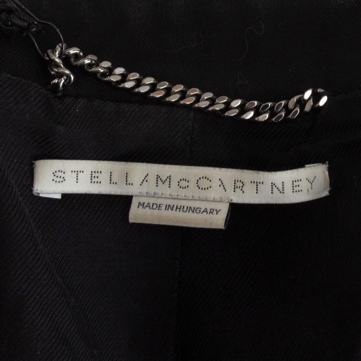 Black STELLA MCCARTNEY black wool SINGLE BUTTON Blazer Jacket 44 L For Sale