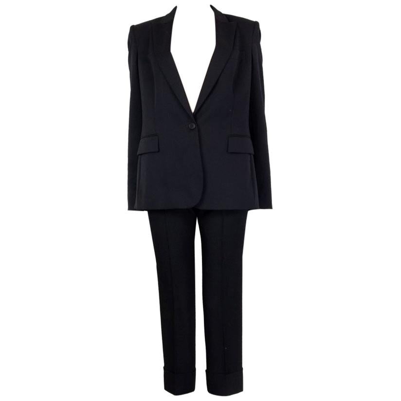 STELLA MCCARTNEY black wool SINGLE BUTTON Blazer Jacket 44 L For Sale