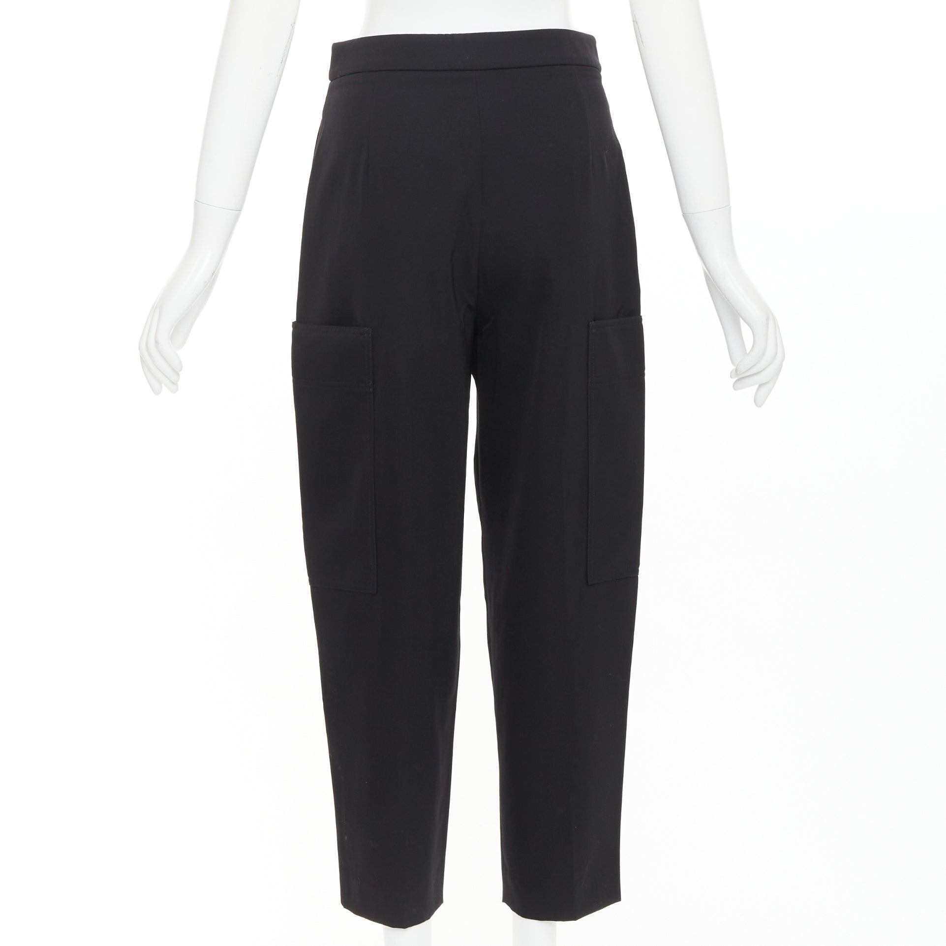 Stella McCartney pantalon fuselé en sergé de laine noir avec fermeture éclair argentée IT36 XXS Pour femmes en vente