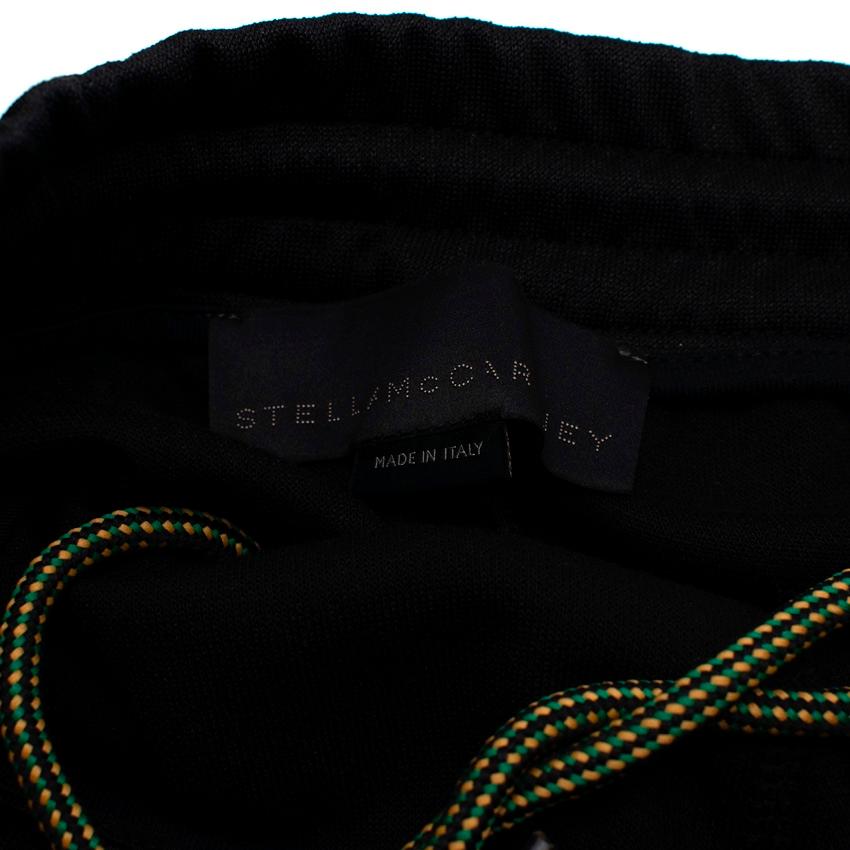 Stella McCartney Black Yellow Stripe Track Pants In Excellent Condition For Sale In London, GB