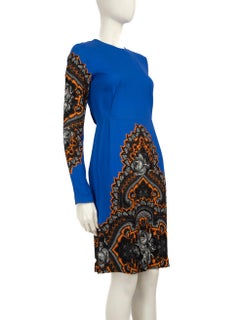 Stella McCartney Blue Abstract Floral Dress Size S
