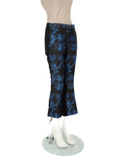 Stella McCartney Blue & Black Floral Trousers Size XS