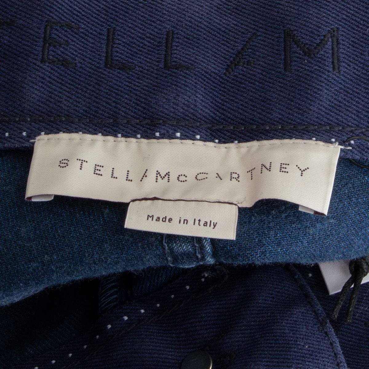 Women's STELLA MCCARTNEY blue cotton BELL BOTTOM JEANS Pants 24 XXS