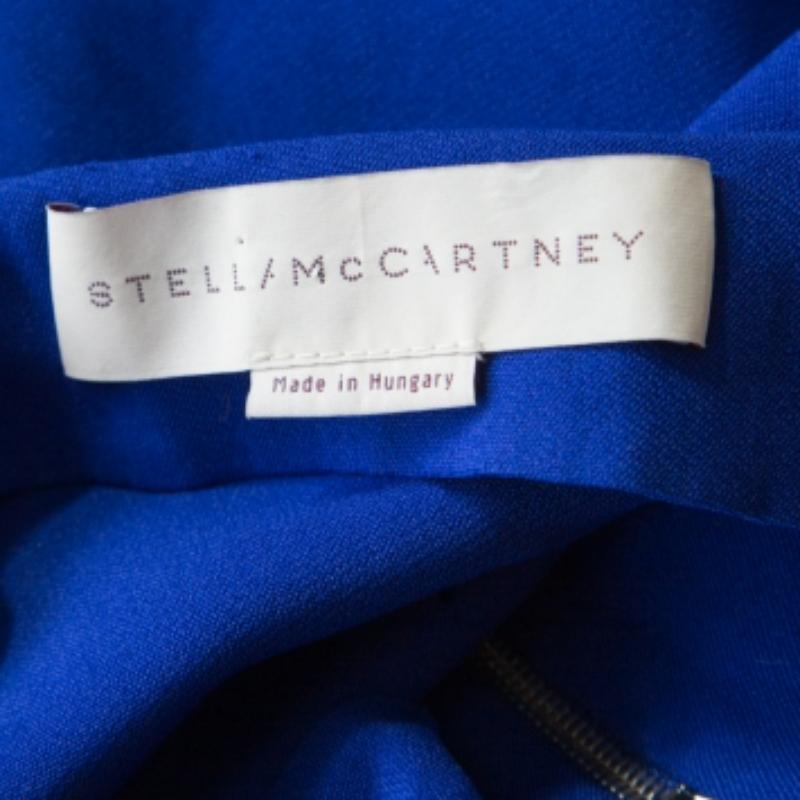 Chemisier Stella McCartney Arlesa bleu en crêpe avec fermeture éclair S en vente 2