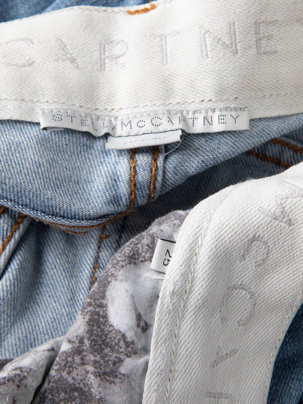 Stella McCartney Blaue Denim Patchwork-Jeans aus Denim Größe S im Zustand „Gut“ im Angebot in London, GB