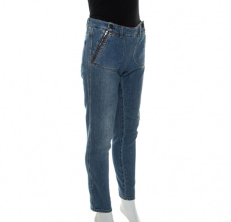 Nero Stella McCartney - Jeans Slim Fit in denim blu M. in vendita