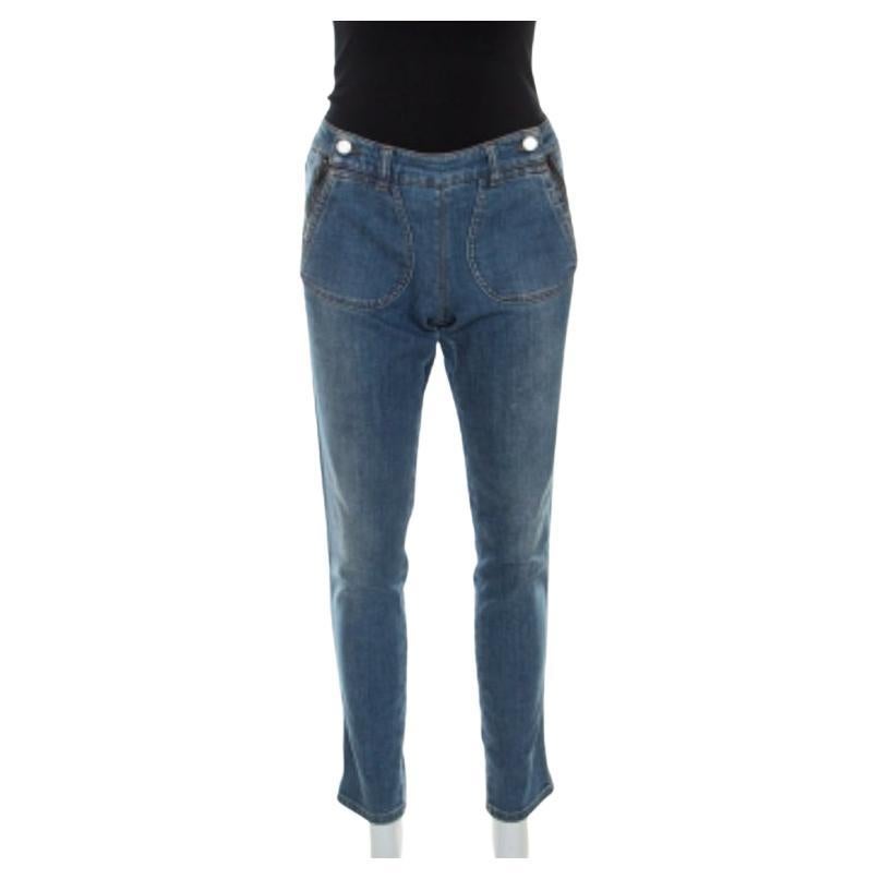 Stella McCartney - Jeans Slim Fit in denim blu M. in vendita