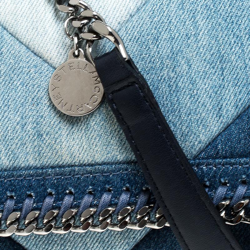Stella McCartney Blue Eco Denim Falabella Shoulder Bag 4