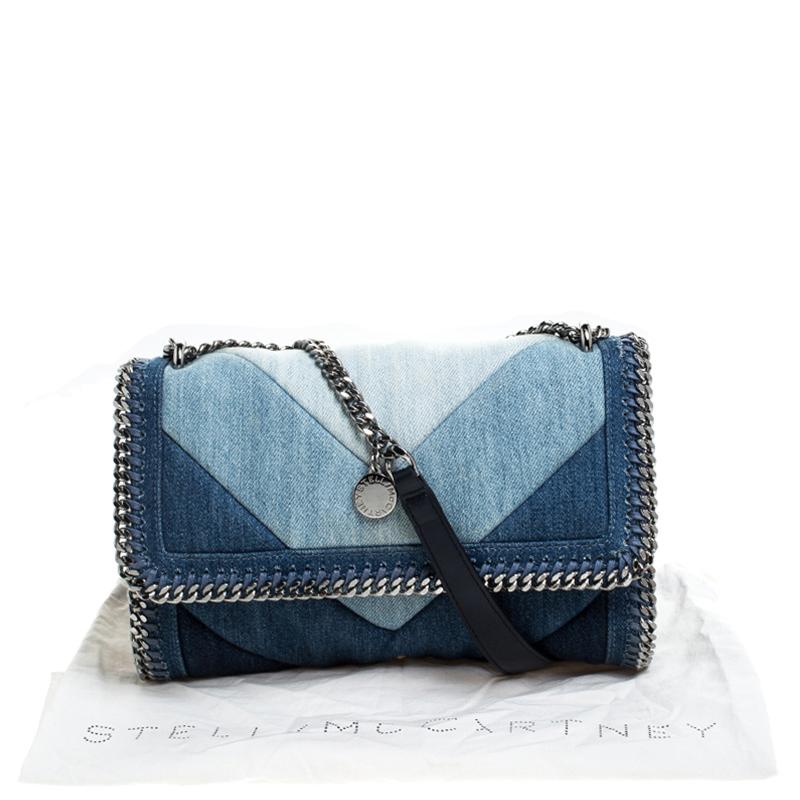 Stella McCartney Blue Eco Denim Falabella Shoulder Bag 5