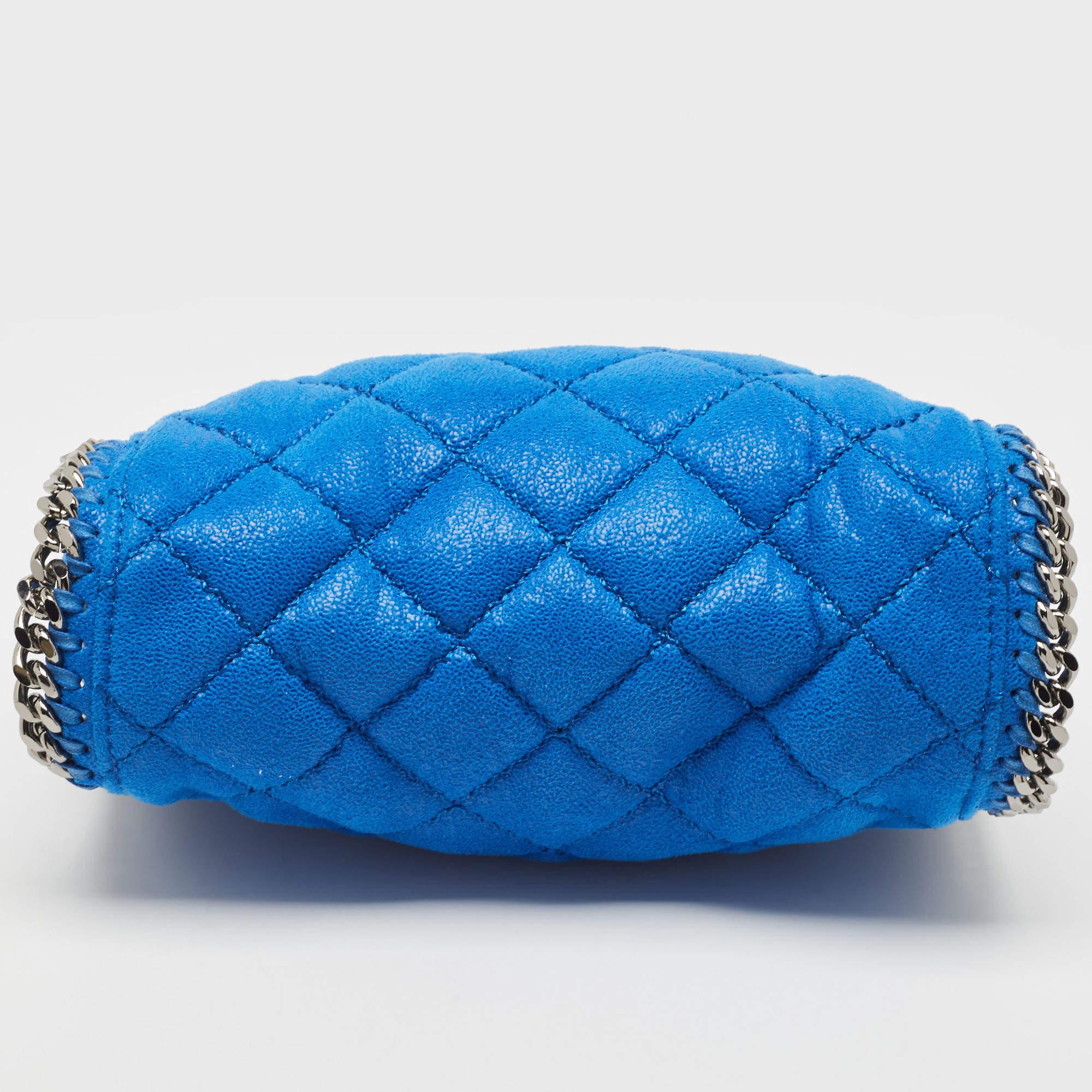 Women's Stella McCartney Blue Faux Leather Mini Falabella Crossbody Bag