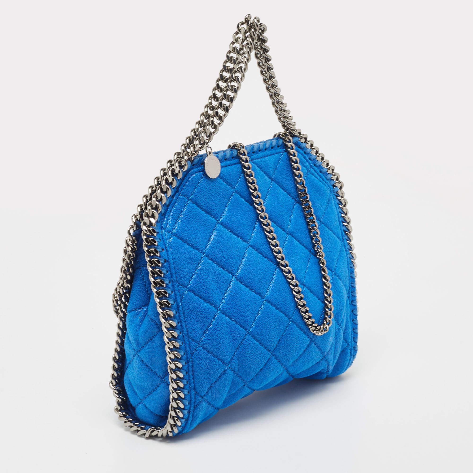 Stella McCartney Blue Faux Leather Mini Falabella Crossbody Bag 1