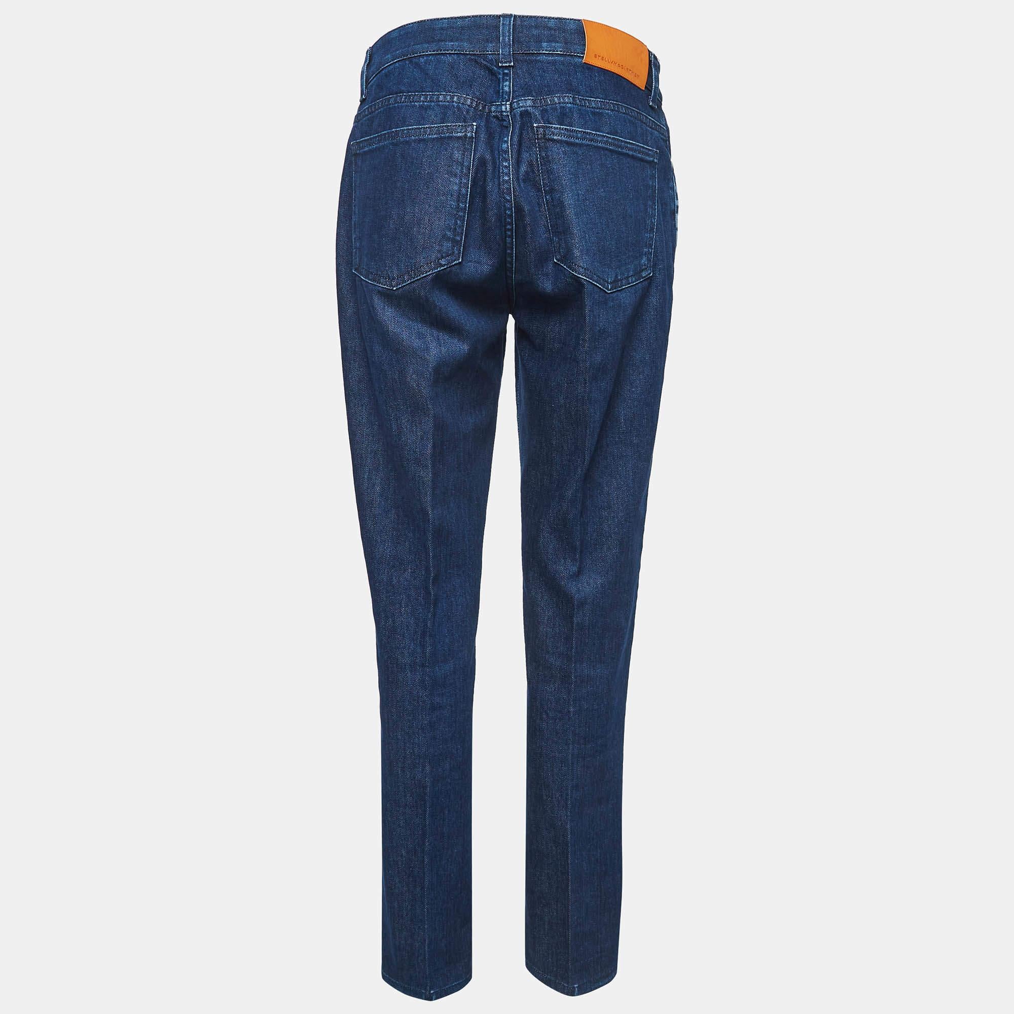 Stella McCartney Blue Logo Printed Denim Jeans M Waist 27