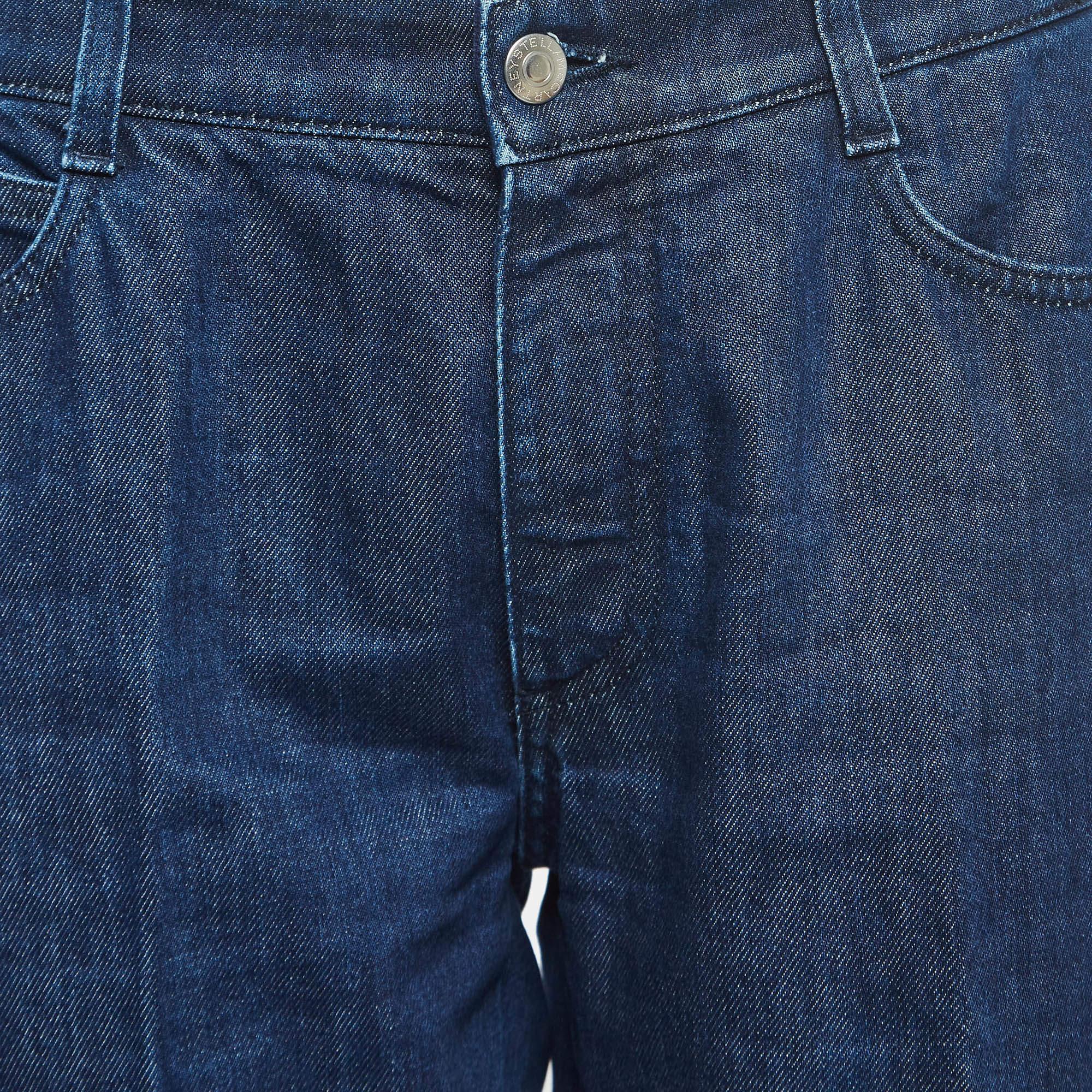 Women's Stella McCartney Blue Logo Printed Denim Jeans M Waist 27