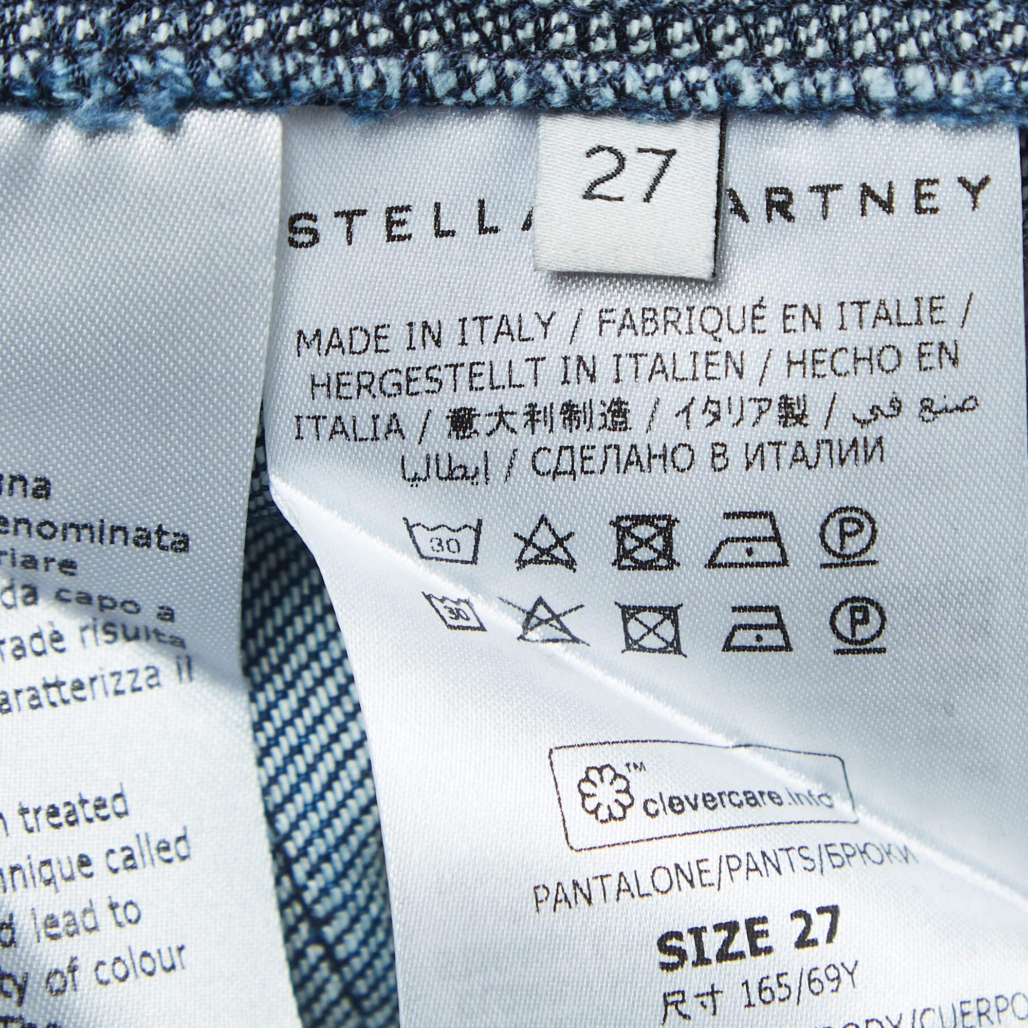 Stella McCartney Blue Logo Printed Denim Jeans M Waist 27