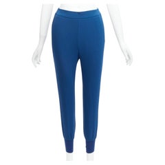 STELLA MCCARTNEY blue minimalist elastic waistband cropped jogger harem pants