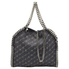 Stella McCartney Blue Monogram Denim Falabella Mini Tote