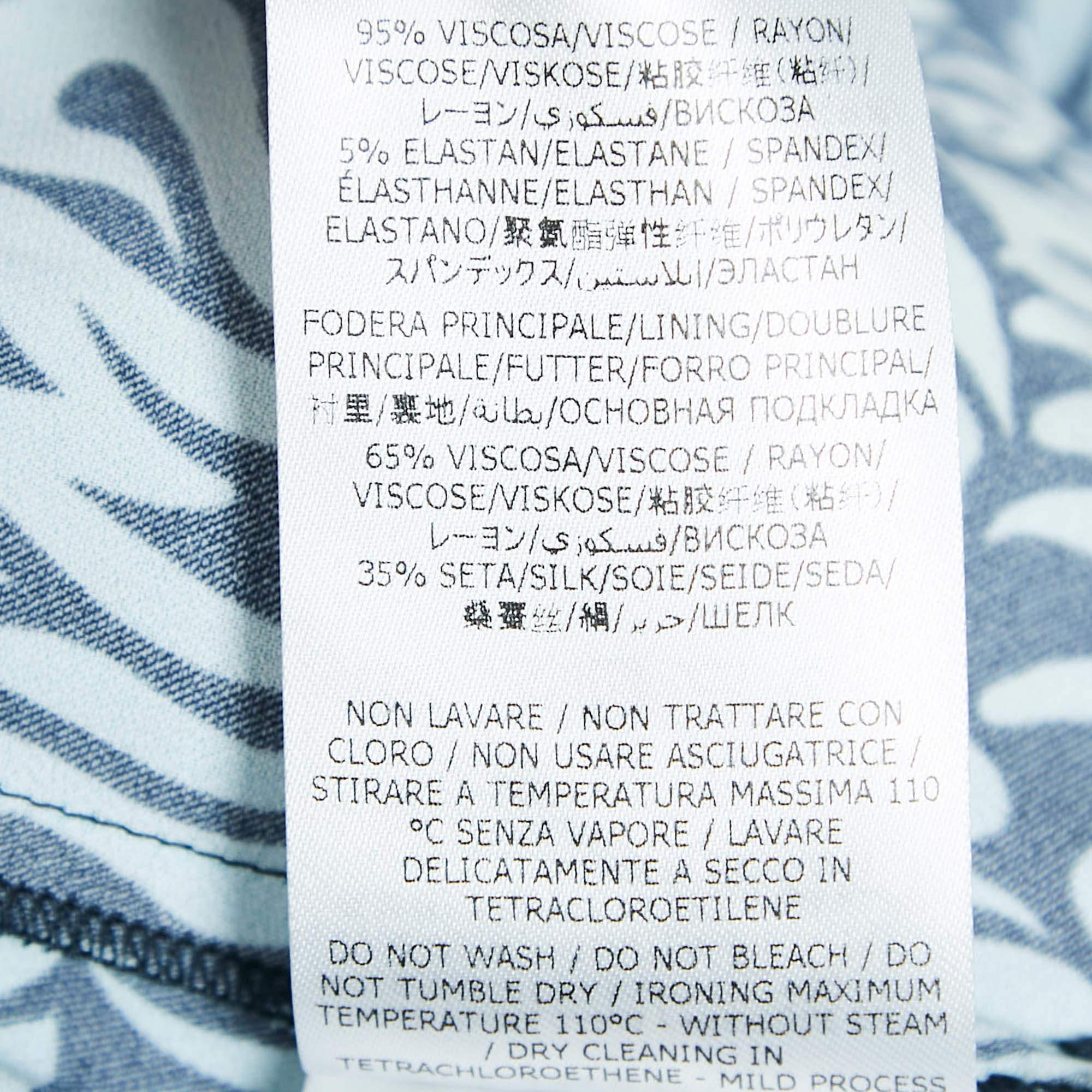 Stella McCartney Falda Midi Estampada Azul S en venta 2