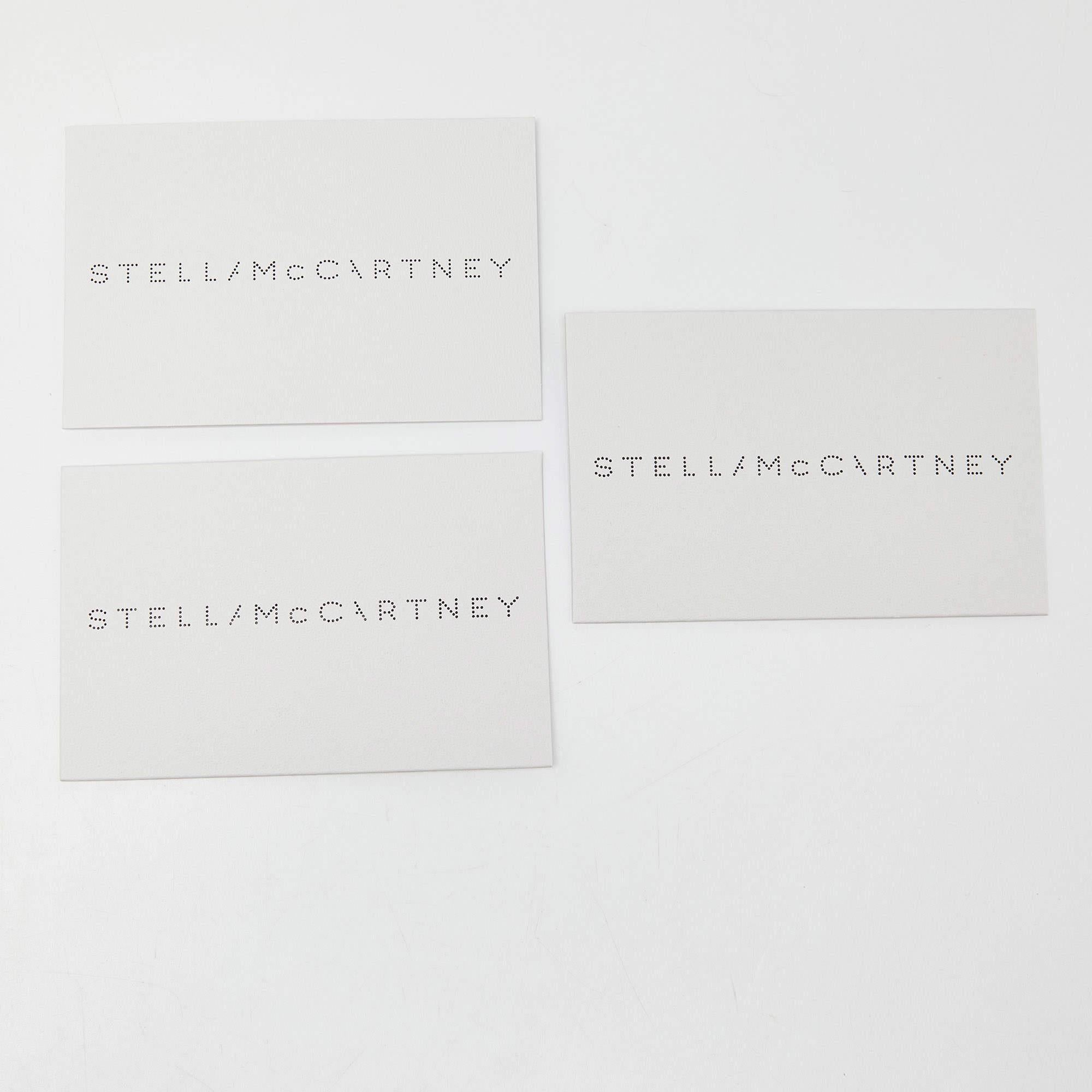 Stella McCartney Blue Shimmer Faux Suede Falabella Flap Wallet For Sale 2