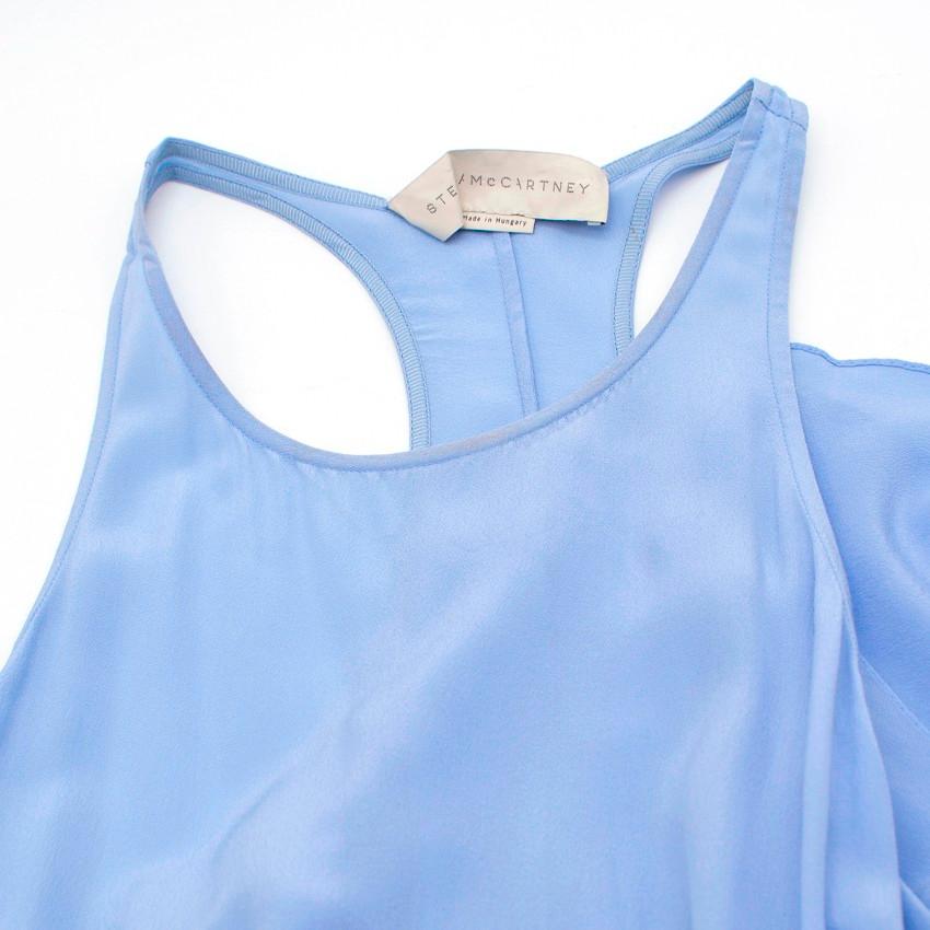 Women's Stella McCartney blue silk dress - Size US 2 For Sale